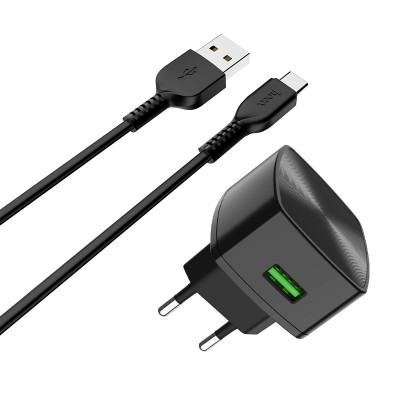 Зарядное устройство Hoco C70A Cutting-edge single port QC3.0 charger (Type-C) [black]