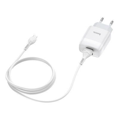 Зарядное устройство Hoco C73A Glorious dual port charger set (Micro) (EU) [white]