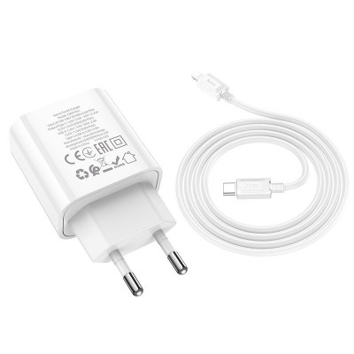 Зарядное устройство Hoco C80A Plus Rapido PD20W+QC3.0 charger set(Type-C to iP) [white]