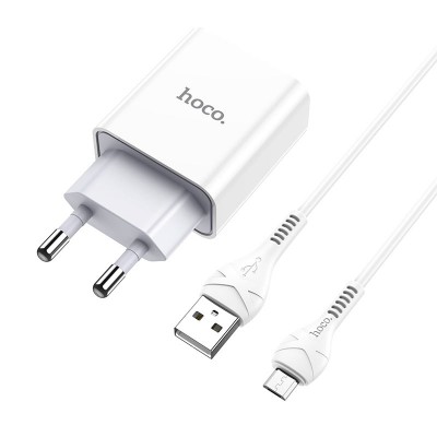 Зарядное устройство Hoco C81A Asombroso single port charger set (Micro) (EU) [white]