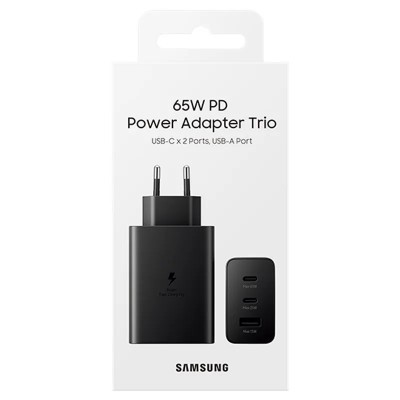Зарядное устройство Samsung 65W Power Adapter Trio, black 