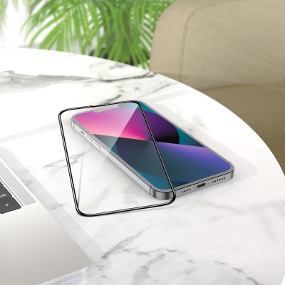 Защитное стекло iPhone 13 Pro Max Hoco A12 Plus Nano 3D edges protection [black]