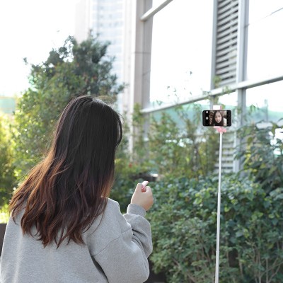 Hoco K10B Magnificent wireless selfie stick with backlight (L=1.6m) [black]