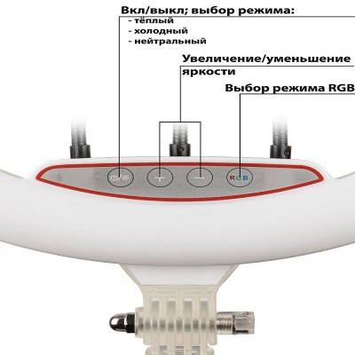 Кольцевая лампа RGB 3D56 (D56cm)