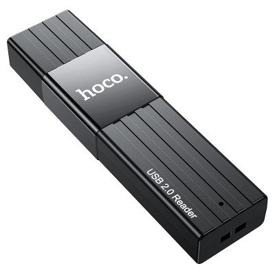 Кардридер Hoco HB20 Mindful 2-in-1(USB2.0) [black]