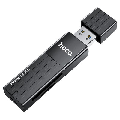 Кардридер Hoco HB20 Mindful 2-in-1 (USB3.0) [black]