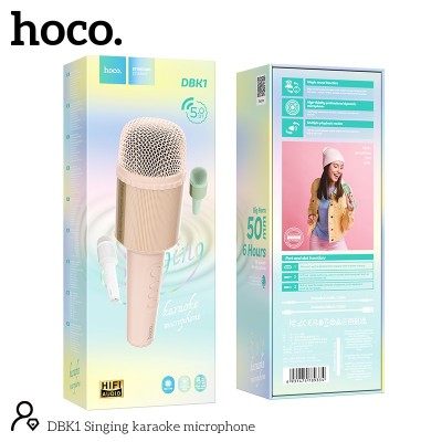 Караоке микрофон Hoco DBK1 Singing karaoke microphone [pink]