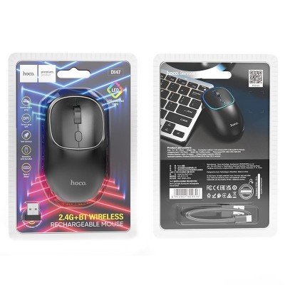 Мышка Hoco DI47 Cool light fluorescent rechargeable mouse [black]