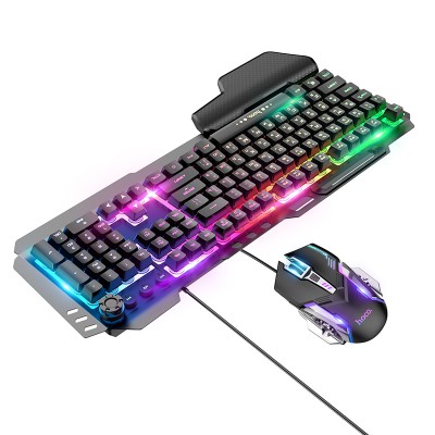 Игровая клавиатура + мышка Hoco GM12 Light and shadow RGB (russian version) [black]